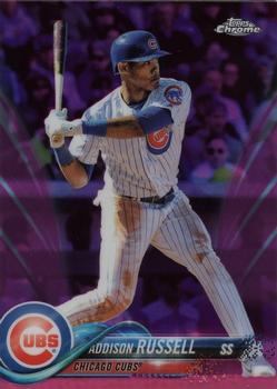 2018 Topp Chrome Pink Refractor Addison R#USsell #86 Chicago Cubs