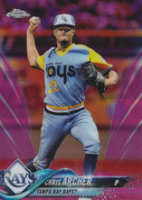 Load image into Gallery viewer, 2018 Topp Chrome Pink Refractor Chris Archer #102 Tampa Bay Rays

