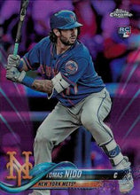 Load image into Gallery viewer, 2018 Topp Chrome Pink Refractor Tomas Nido RC #152 New York Mets
