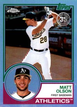 2018 Topp Chrome 1983 Topps Baseball Matt Olson 83T-11 Oakland Athletics