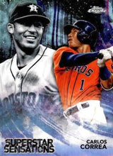 Load image into Gallery viewer, 2018 Topp Chrome Superstar Sensations Carlos Correa SS-12 Ho#USton Astros
