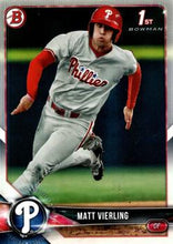 Load image into Gallery viewer, 2018 Bowman Draft Matt Vierling FBC BD-2 Philadelphia Phillies
