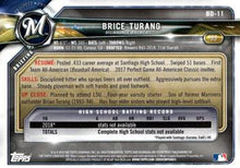 Load image into Gallery viewer, 2018 Bowman Draft Brice Turang FBC BD-11 Milwaukee Brewers
