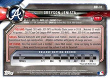 Load image into Gallery viewer, 2018 Bowman Draft Greyson Jenista FBC BD-31 Atlanta Braves
