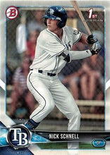 Load image into Gallery viewer, 2018 Bowman Draft Nick Schnell FBC BD-44 Tampa Bay Rays
