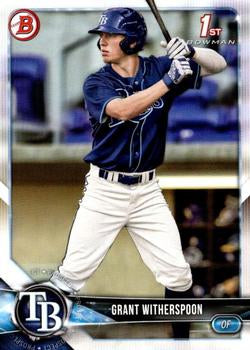 2018 Bowman Draft Grant Witherspoon FBC BD-152 Tampa Bay Rays