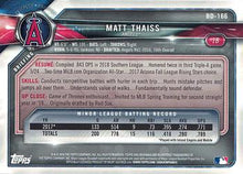 Load image into Gallery viewer, 2018 Bowman Draft Matt Thaiss  BD-166 Los Angeles Angels
