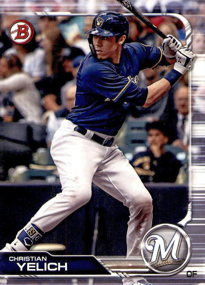 2019 Bowman Christian Yelich #14 Milwaukee Brewers