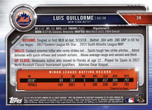 Load image into Gallery viewer, 2019 Bowman Luis Guillorme RC #39 New York Mets
