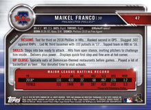 Load image into Gallery viewer, 2019 Bowman Maikel Franco #47 Philadelphia Phillies
