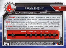 Load image into Gallery viewer, 2019 Bowman Mookie Betts #50 Boston Red Sox
