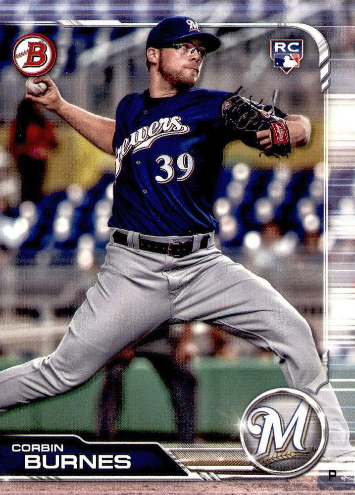 2019 Bowman Corbin Burnes RC #65 Milwaukee Brewers