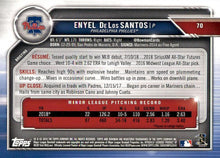 Load image into Gallery viewer, 2019 Bowman Enyel De Los Santos RC #70 Philadelphia Phillies
