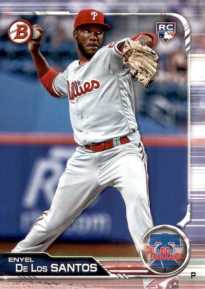 2019 Bowman Enyel De Los Santos RC #70 Philadelphia Phillies