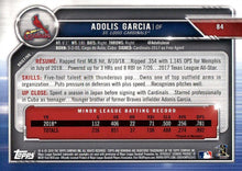 Load image into Gallery viewer, 2019 Bowman Adolis Garcia RC #84 St. Louis Cardinals
