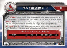 Load image into Gallery viewer, 2019 Bowman Paul Goldschmidt #85 St. Louis Cardinals
