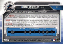 Load image into Gallery viewer, 2019 Bowman Brian Anderson #91 Miami Marlins
