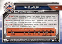 Load image into Gallery viewer, 2019 Bowman Jacob deGrom #100 New York Mets
