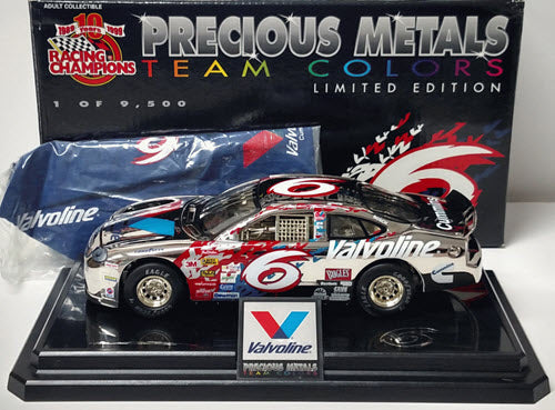 Racing Champions Precious Metal Team Colors Platinum #6 Mark Martin 1:64 Diecast