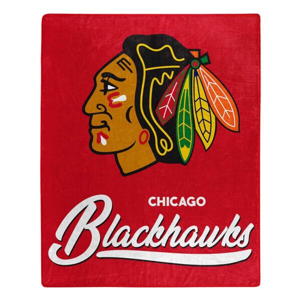 Chicago Blackhawks NHL ‘Signature’ Raschel Throw Blanket - walk-of-famesports