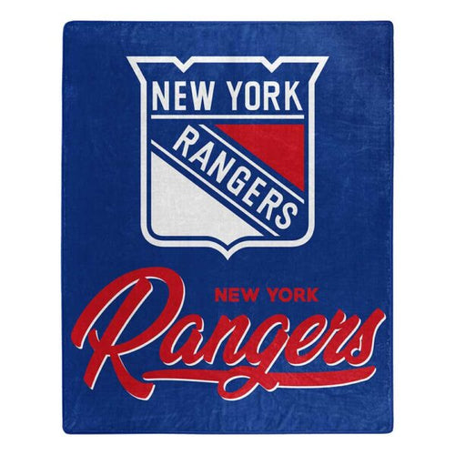 New York Rangers NHL ‘Signature’ Raschel Throw Blanket - walk-of-famesports