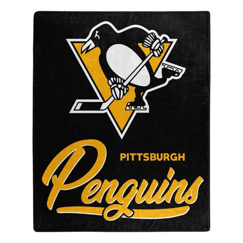 Pittsburgh Penguins NHL ‘Signature’ Raschel Throw Blanket - walk-of-famesports