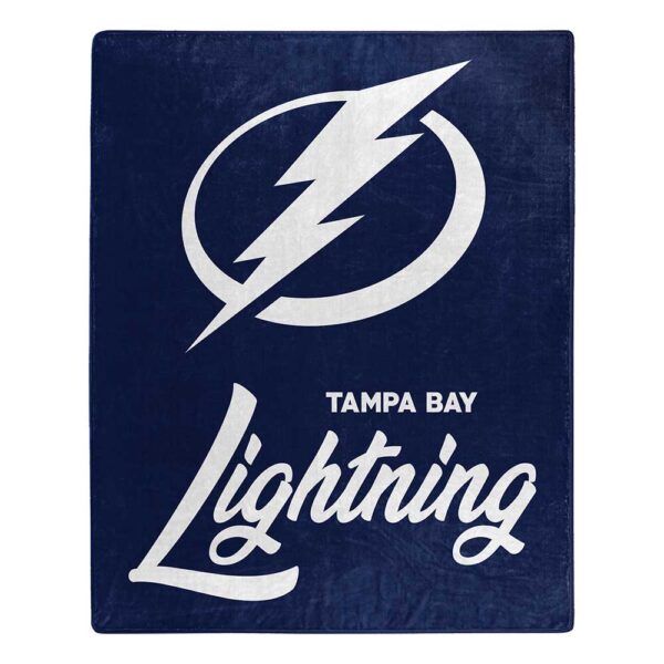 Tampa Bay Lightning NHL ‘Signature’ Raschel Throw Blanket - walk-of-famesports