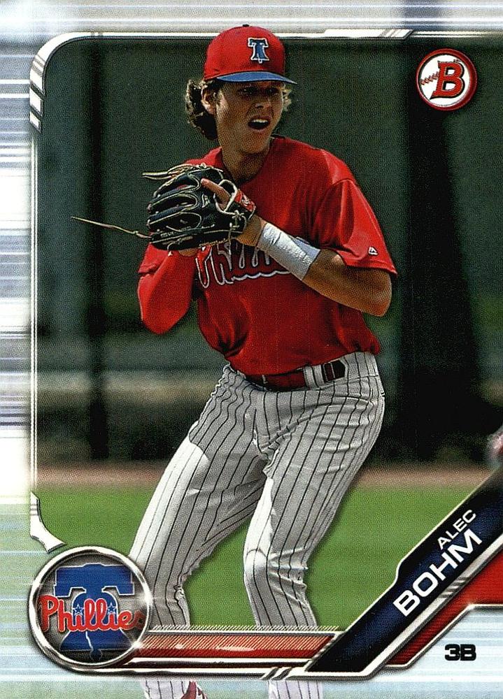 2019 Bowman Prospects Alec Bohm #BP-2 Philadelphia Phillies