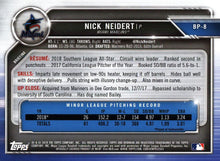 Load image into Gallery viewer, 2019 Bowman Prospects Nick Neidert #BP-8 Miami Marlins
