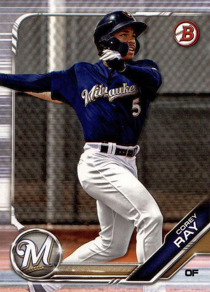 2019 Bowman Prospects Corey Ray #BP-12 Milwaukee Brewers