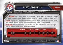 Load image into Gallery viewer, 2019 Bowman Prospects Leody Taveras #BP-18 Texas Rangers
