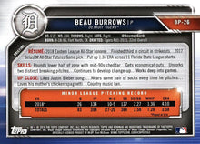 Load image into Gallery viewer, 2019 Bowman Prospects Beau Burrows #BP-26 Detroit Tigers
