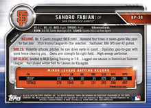 Load image into Gallery viewer, 2019 Bowman Prospects Sandro Fabian #BP-38 San Francisco Giants
