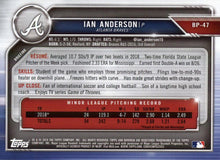 Load image into Gallery viewer, 2019 Bowman Prospects Ian Anderson #BP-47 Atlanta Braves

