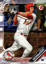 Load image into Gallery viewer, 2019 Bowman Prospects Nolan Gorman #BP-60 St. Louis Cardinals
