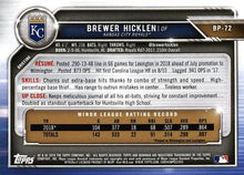 Load image into Gallery viewer, 2019 Bowman Prospects Brewer Hicklen #BP-72 Kansas City Royals
