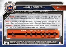 Load image into Gallery viewer, 2019 Bowman Prospects Andres Gimenez #BP-77 New York Mets
