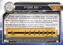 Load image into Gallery viewer, 2019 Bowman Prospects Esteury Ruiz #BP-89 San Diego Padres
