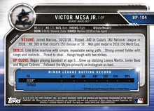 Load image into Gallery viewer, 2019 Bowman Prospects Victor Mesa Jr. #BP-104 Miami Marlins
