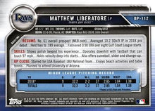 Load image into Gallery viewer, 2019 Bowman Prospects Matthew Liberatore #BP-112 Tampa Bay Rays
