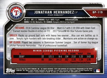 Load image into Gallery viewer, 2019 Bowman Prospects Jonathan Hernandez #BP-119 Texas Rangers
