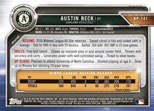 Load image into Gallery viewer, 2019 Bowman Prospects A#UStin Beck #BP-141 Oakland Athletics
