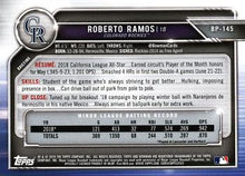 Load image into Gallery viewer, 2019 Bowman Prospects Roberto Ramos #BP-145 Colorado Rockies
