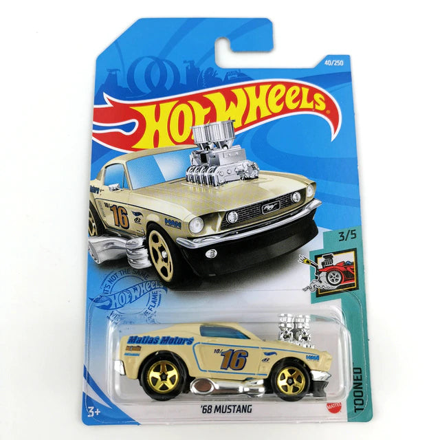Hot Wheels '68 Mustang, Tooned 3/5 Yellow 40/250