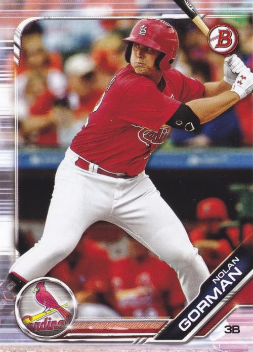 2019 Bowman Draft Nolan Gorman BD-42 St. Louis Cardinals