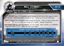 Load image into Gallery viewer, 2019 Bowman Draft Will Stewart BD-49 Miami Marlins
