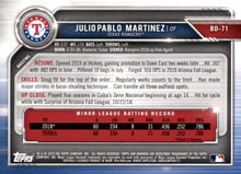Load image into Gallery viewer, 2019 Bowman Draft Julio Pablo Martinez BD-71 Texas Rangers
