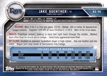 Load image into Gallery viewer, 2019 Bowman Draft Jake Guenther FBC BD-96 Tampa Bay Rays
