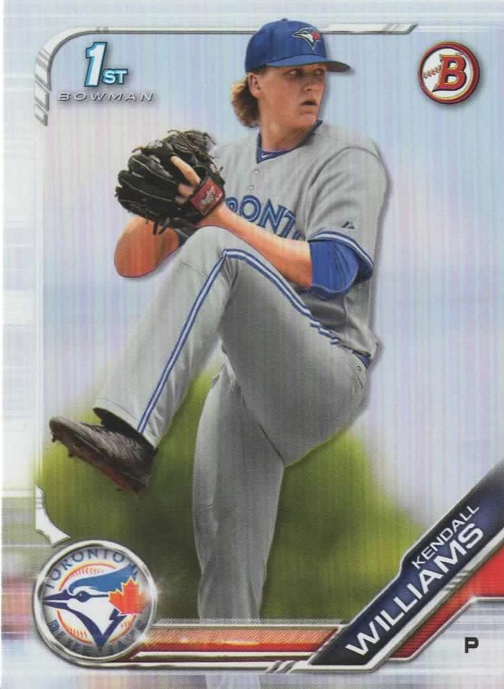 2019 Bowman Draft Kendall Williams FBC BD-199 Toronto Blue Jays