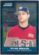 Load image into Gallery viewer, 2006 Bowman Draft Picks &amp; Prospects Chrome Futures Game Prospects Ryan Braun FG3 Milwaukee Brewers
